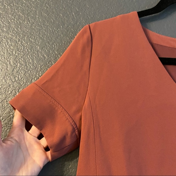 Theory v-neck banded shift dress pink rose size 4 - Picture 4 of 8